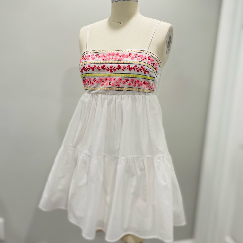 Mi Ami Sundress with Pink Embroidered Bodice.  Size small.